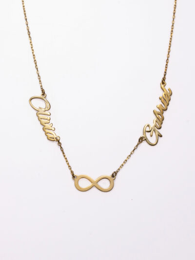 Two Name Necklace With Infinity