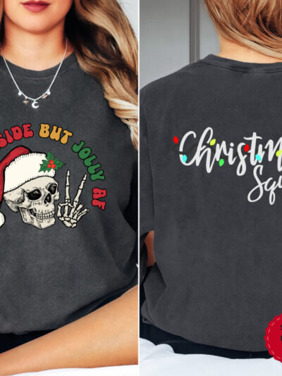 Died Inside & Christmas Squad, Design Sweatshirt, Christmas Sweater, Christmas Gift, Holiday Sweater