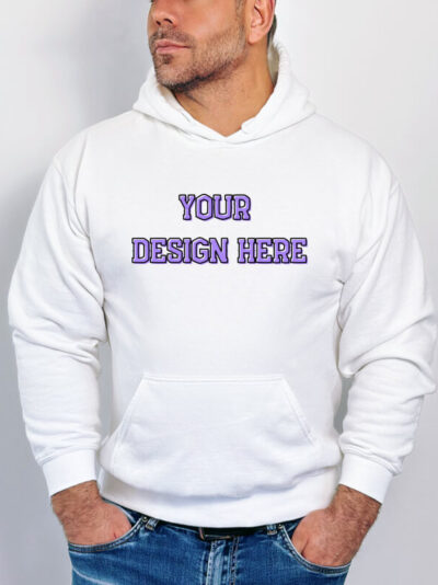 Comfort Colors Front-Back & Only Front & Only Back Men's Hoodie, Holiday Sweater & Hoddie, Customize with Your Own Design