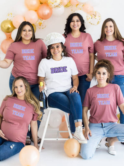 Gildan Bride Team T-shirt, Personalized T-shirt for Every Taste, Customize with Your Own Design, Holiday & Special Day Gift