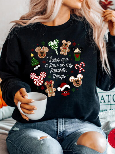 Gildan Christmas Sweatshirt, ''These are a few of my favorite things'' Design Sweatshirt, Christmas Sweater, Christmas Gift, Holiday Sweater
